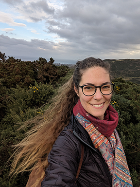 Anna Burnett hiking outside of Edinborough, Scotland